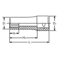 3/8 Sq. Dr. Socket  10mm Surface Length 55mm