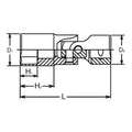 3/8 Sq. Dr. Universal Socket  11mm  Length 75mm