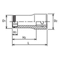 3/8 Sq. Dr. Semi-Deep NUT GRIP® Socket 10mm