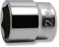 3/8 Sq. Dr. 6 point Metric Chrome Socket in 22mm