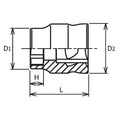 3/8 Sq. Dr. 6-Point Z-Series Metric Chrome Socket in 10mm