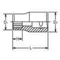 3/8 Sq. Dr. Socket Whitworth 3/16 12 point Length 26mm