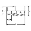 3/8 Sq. Dr. Socket  10mm Surface Length 26mm