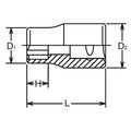 3/8 Sq. Dr. Socket  9mm Surface Length 26mm