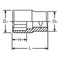 3/8 Sq. Dr. Socket  5/16 Double Square Length 26mm