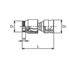 3/8 Sq. Dr. Z-series Universal NUT GRIP® Socket 8mm - Ko-ken USA