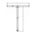 T Handle  3/8 Square Length 236 x 200mm Sliding Bar Free Turn Grip