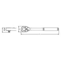 3/8 Sq. Dr. Ratchet Handle  24 teeth with Plastic Handle - 3753J