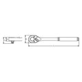 3/8 Sq. Dr. Ratchet Handle  24 teeth Long Length 250mm  Polished Handle