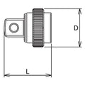 3/8 Sq. Dr. Quick Spinner  3/8 Square Length 25mm Z-series