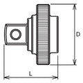 3/8 Sq. Dr. Quick Spinner  3/8 Square Length 25mm Z-series