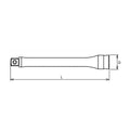 3/8 Sq. Dr. Extension Bar  3/8 Square Length 125mm Z-series