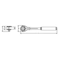 3/8 Sq. Dr. Swivel Head Ratchet 45 teeth - Plastic Handle