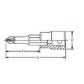 1/2 Sq. Dr. Bit Socket  PZ2  Length 60mm