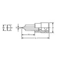 1/2 Sq. Dr. Bit Socket Slotted 2.5x14  Length 60mm