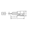 1/2 Sq. Dr. Bit Socket Slotted 1.2x8  Length 60mm