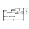 1/2 Sq. Dr. Bit Socket  1/2 Hex Length 60mm