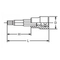 1/2 Sq. Dr. Bit Socket  11/32 Hex Length 60mm