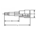 1/2 Sq. Dr. Bit Socket  5/16 Hex Length 60mm