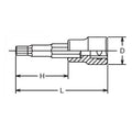 1/2 Sq. Dr. Bit Socket  7/16 Hex Length 60mm