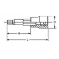 1/2 Sq. Dr. Bit Socket  4mm Hex Length 100mm