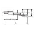 1/2 Sq. Dr. Bit Socket  9mm Hex Length 50mm