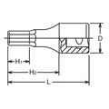 1/2 Sq. Dr. Bit Socket  3/16 Hex Length 100mm