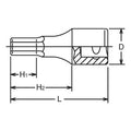 1/2 Sq. Dr. Bit Socket  5/8 Hex Length 100mm