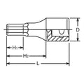 1/2 Sq. Dr. Bit Socket  1/2 Hex Length 43mm