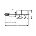 1/2 Sq. Dr. Bit Socket XZN M12 Triple Square Length 100mm