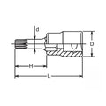 1/2 Sq. Dr. Bit Socket XZN M12 Triple Square Length 140mm