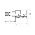 1/2 Sq. Dr. Bit Socket TORXplus® 40IP  Length 100mm