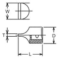 1/2 Sq. Dr. Bit Socket Slotted 2.7 x 18.6mm  Length 40mm