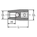 1/2 Sq. Dr. Stud Bolt Setter  M10 X 1.25  Length 44mm