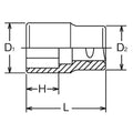 1/2 Sq. Dr. Socket  24mm Double Square Length 40mm For Lubrication service