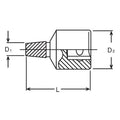 1/2 Sq. Dr. Bolt Twister  10mm  Length 37mm