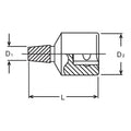 1/2 Sq. Dr. Bolt Twister  12mm  Length 37mm