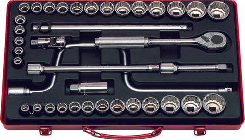 1/2 Sq. Dr. Socket set 12 point 38 pieces – Ko-ken USA