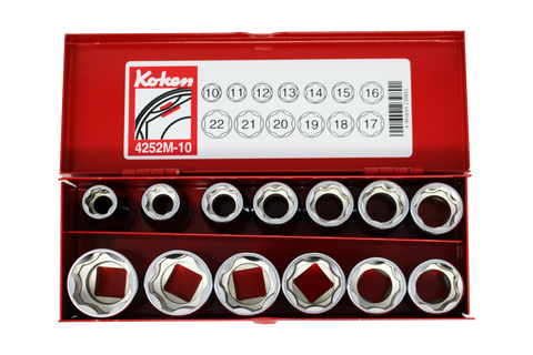 1/2 Sq. Dr. 13 Piece Surface Drive 6-Point Metric Socket set 10