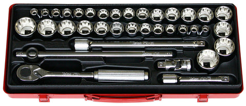 1/2 Sq. Dr. Socket set 12 point 38 pieces – Ko-ken USA