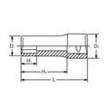 1/2 Sq. Dr. Socket  11mm 6 point Length 77mm