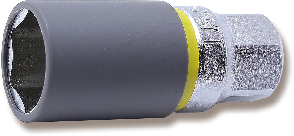1/2 Sq. Dr. Wheel Nut Socket  21mm Extra Thin walled Length 65mm Color coded Protector