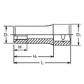 1/2 Sq. Dr. Deep TORX® E10 Socket - Length 77mm