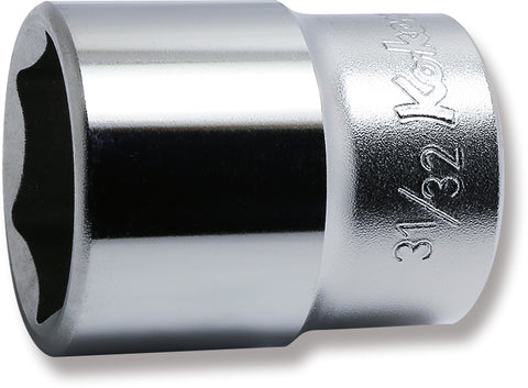 1/2 Sq. Dr. Chrome SAE 6 Point Socket 31/32