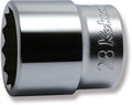 1/2 Sq. Dr. Chrome Metric 12 Point Socket  28mm