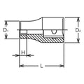 1/2 Sq. Dr. TORXplus® 12EPRL Low Profile Socket - Length 37mm