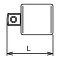 1/2 Sq. Dr. Adaptor  3/8 Square Length 250mm