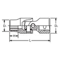 1/2 Sq. Dr. Universal Socket  22mm 12 point Length 72mm