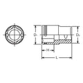 1/2 Sq. Dr. Nut Grip Metric Chrome Socket in 10mm