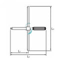 T Handle  1/2 Square Length 280 x 350mm Sliding Bar Free Turn Grip